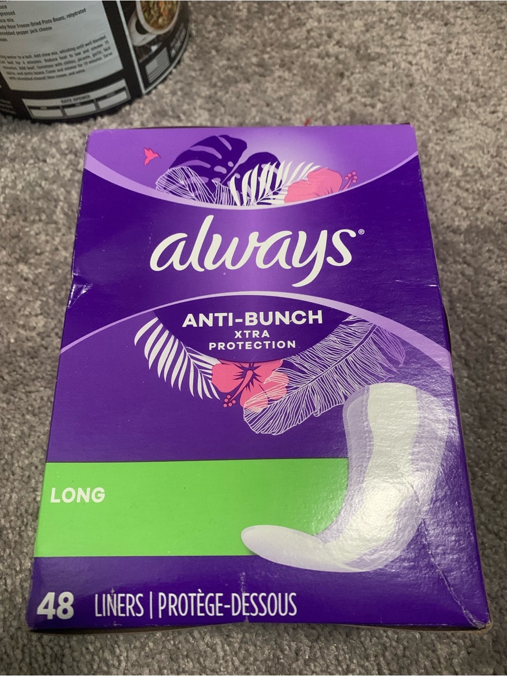 Always Anti-Bunch Xtra Protection Liners in Purple and Green